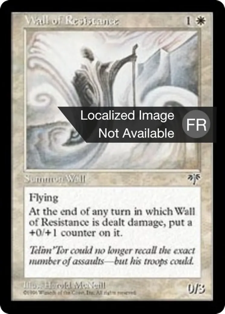Mur de résistance — Mirage — Magic: The Gathering