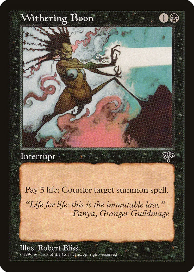 Withering Boon — Mirage — Magic: The Gathering