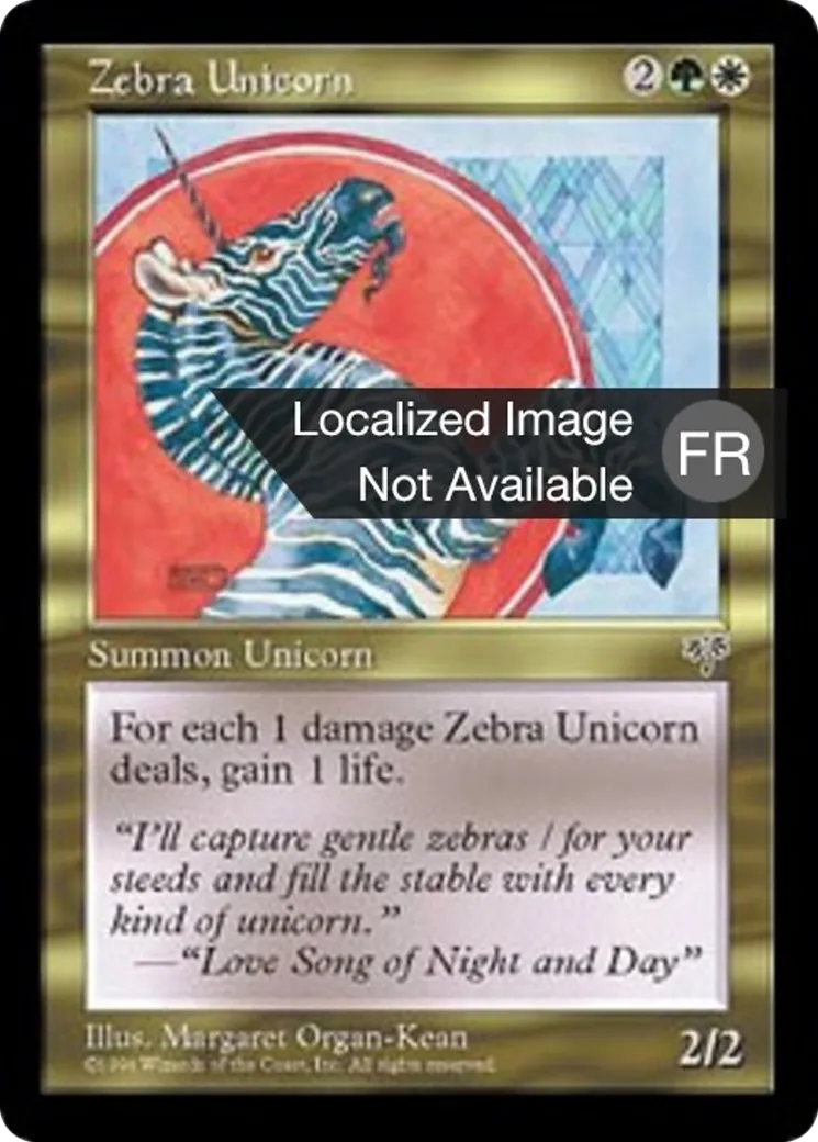 Licorne zébrée — Mirage — Magic: The Gathering