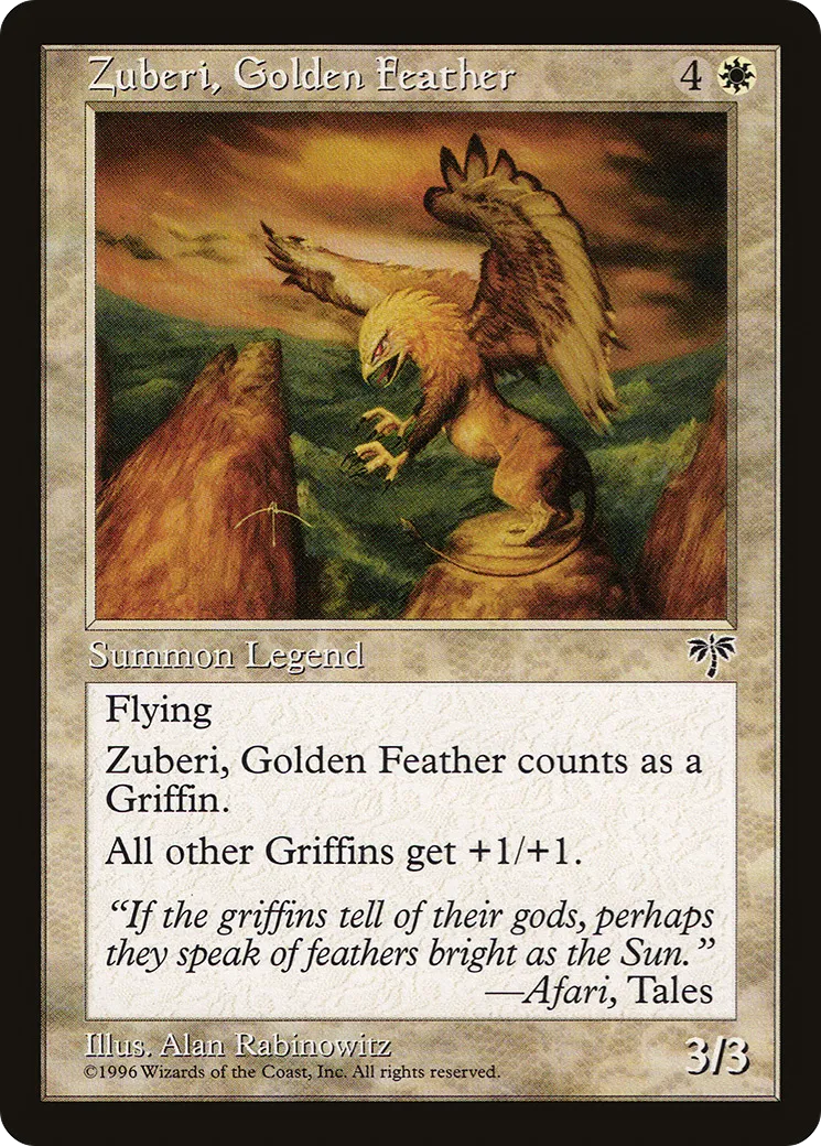 Zuberi, Golden Feather — Mirage — Magic: The Gathering