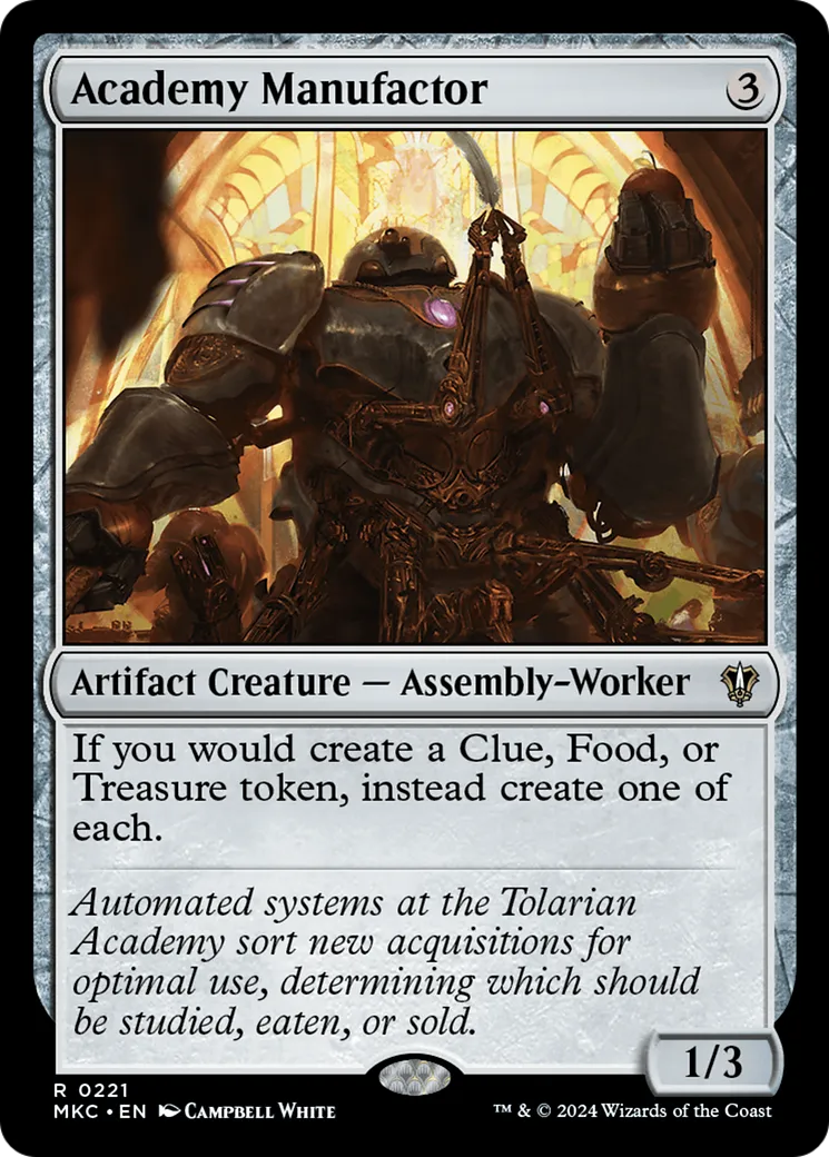 Academy Manufactor — Murders at Karlov Manor Commander — Magic: The Gathering