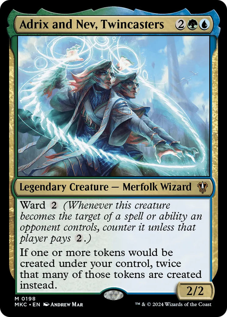 Adrix and Nev, Twincasters — Murders at Karlov Manor Commander — Magic: The Gathering