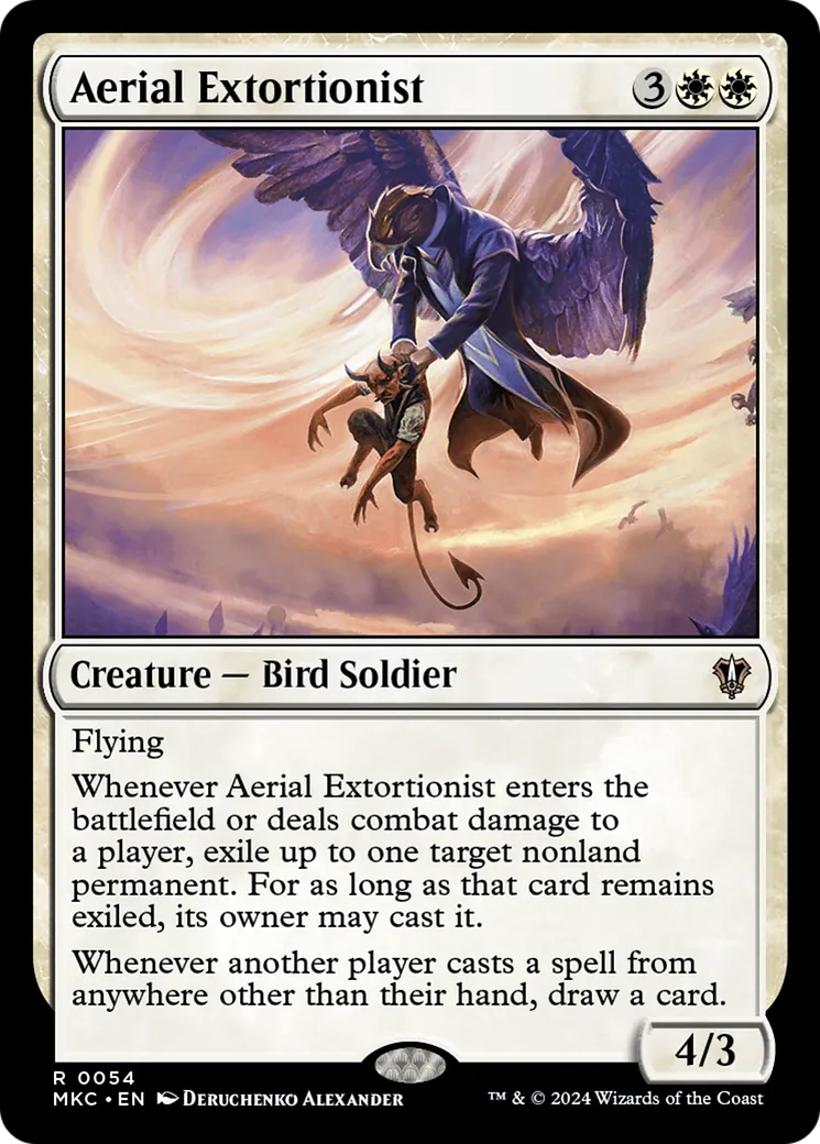 Aerial Extortionist — Murders at Karlov Manor Commander — Magic: The Gathering