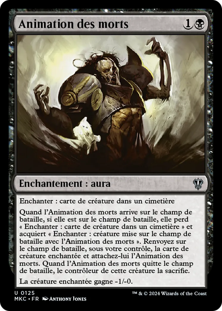 Animation des morts — Murders at Karlov Manor Commander — Magic: The Gathering