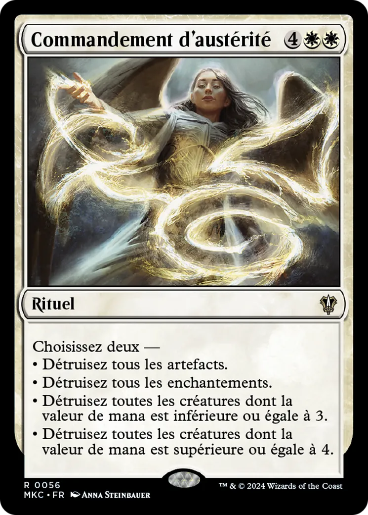 Commandement d'austérité — Murders at Karlov Manor Commander — Magic: The Gathering