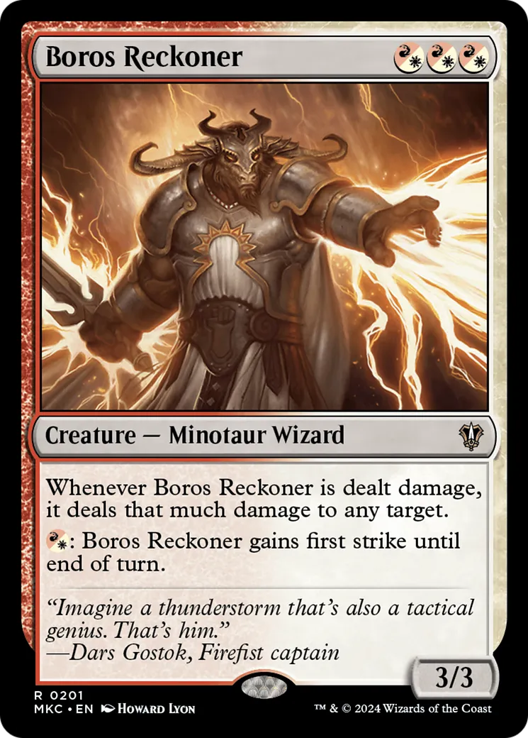 Boros Reckoner — Murders at Karlov Manor Commander — Magic: The Gathering