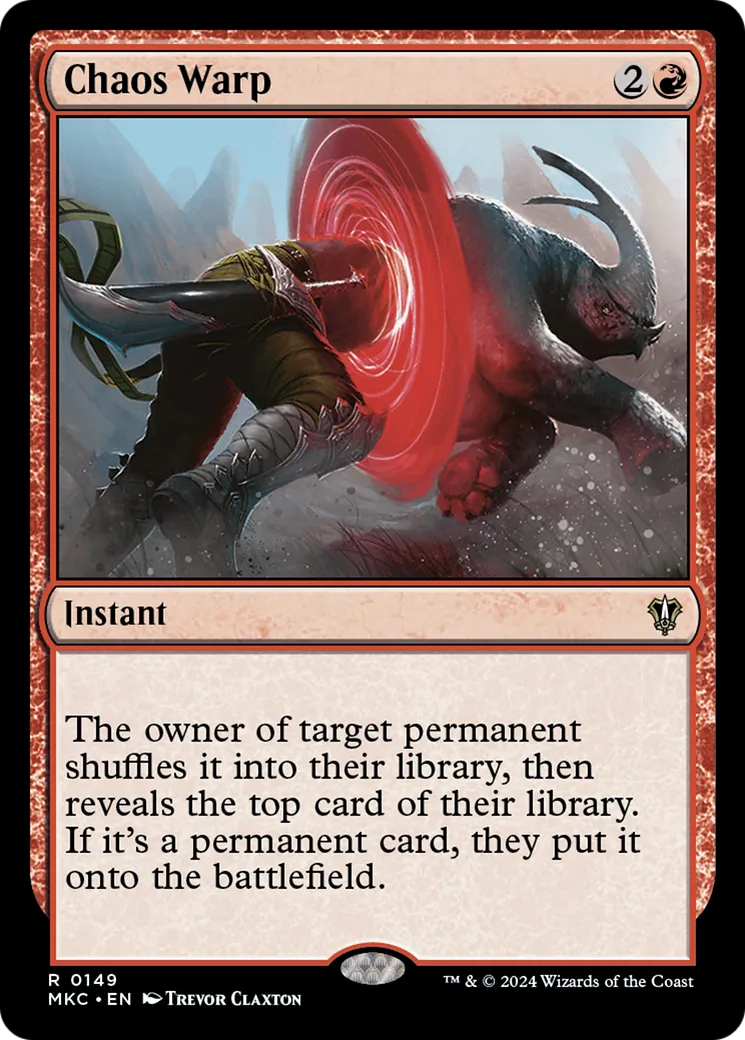 Chaos Warp — Murders at Karlov Manor Commander — Magic: The Gathering