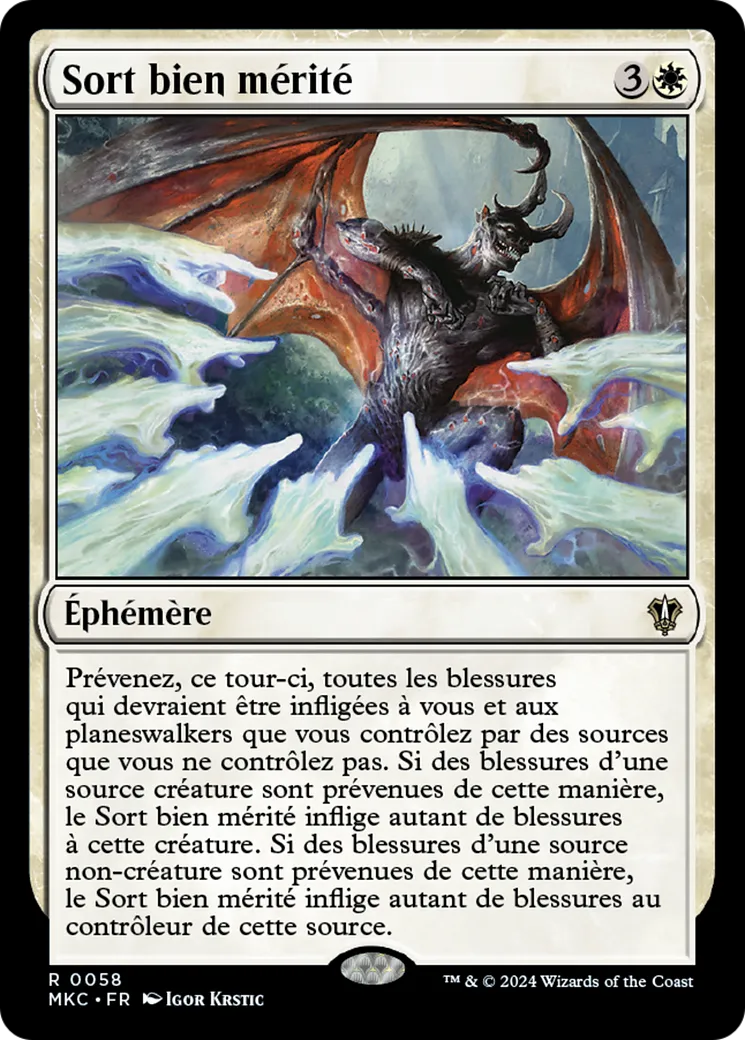 Sort bien mérité — Murders at Karlov Manor Commander — Magic: The Gathering