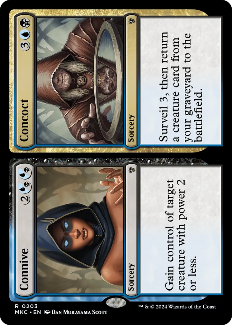 Connive // Concoct — Murders at Karlov Manor Commander — Magic: The Gathering