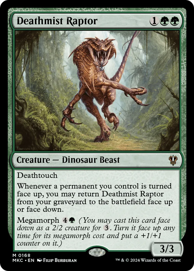 Deathmist Raptor — Murders at Karlov Manor Commander — Magic: The Gathering