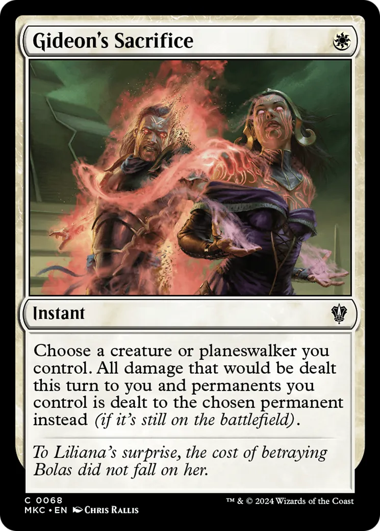 Gideon's Sacrifice — Murders at Karlov Manor Commander — Magic: The Gathering
