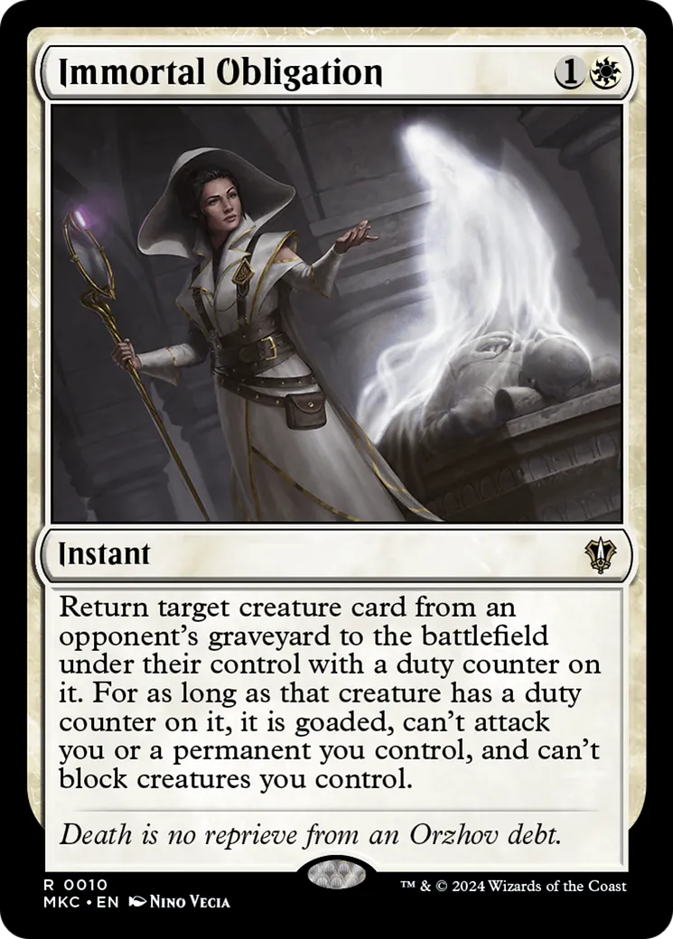 Immortal Obligation — Murders at Karlov Manor Commander — Magic: The Gathering