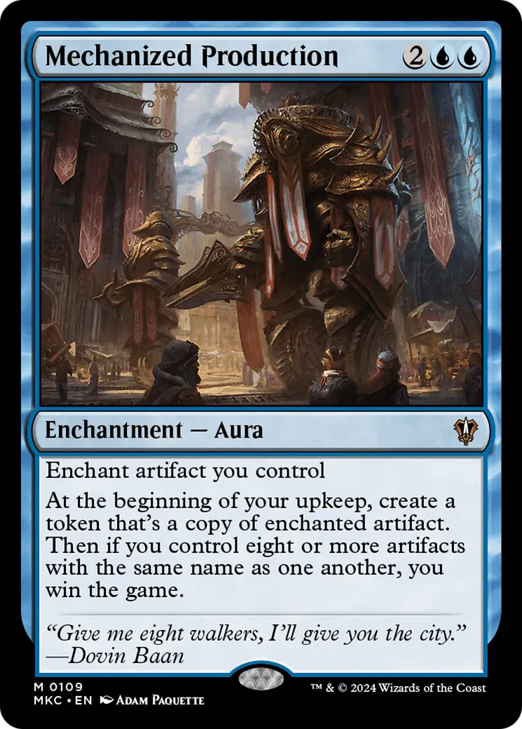 Mechanized Production — Murders at Karlov Manor Commander — Magic: The Gathering