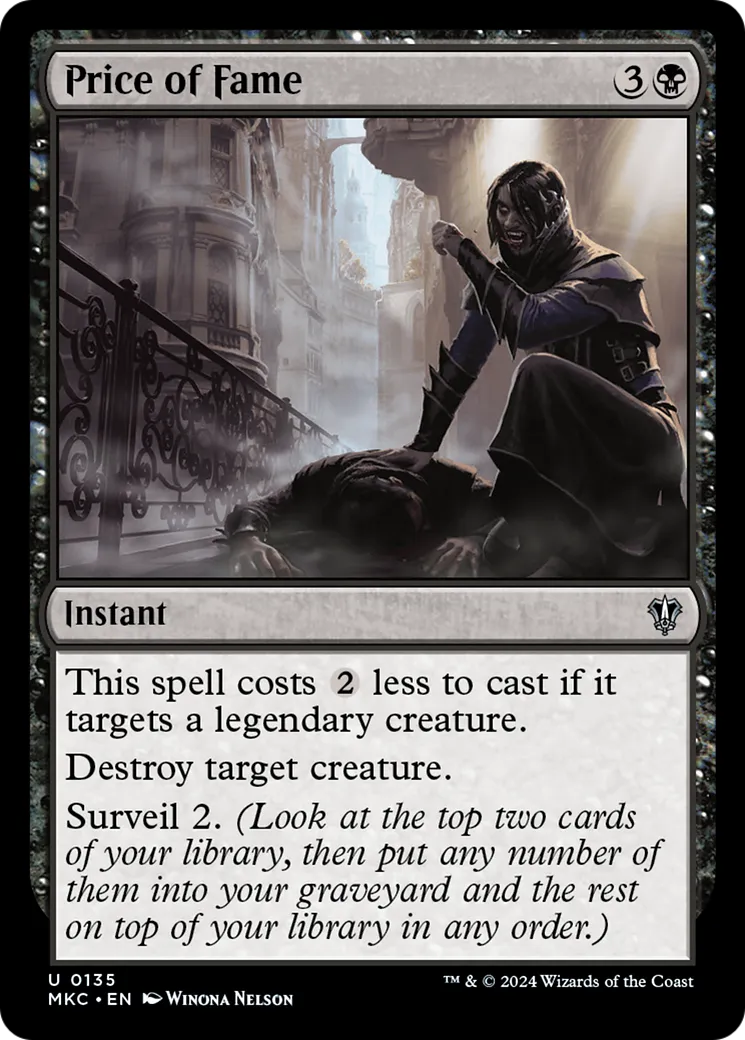 Price of Fame — Murders at Karlov Manor Commander — Magic: The Gathering