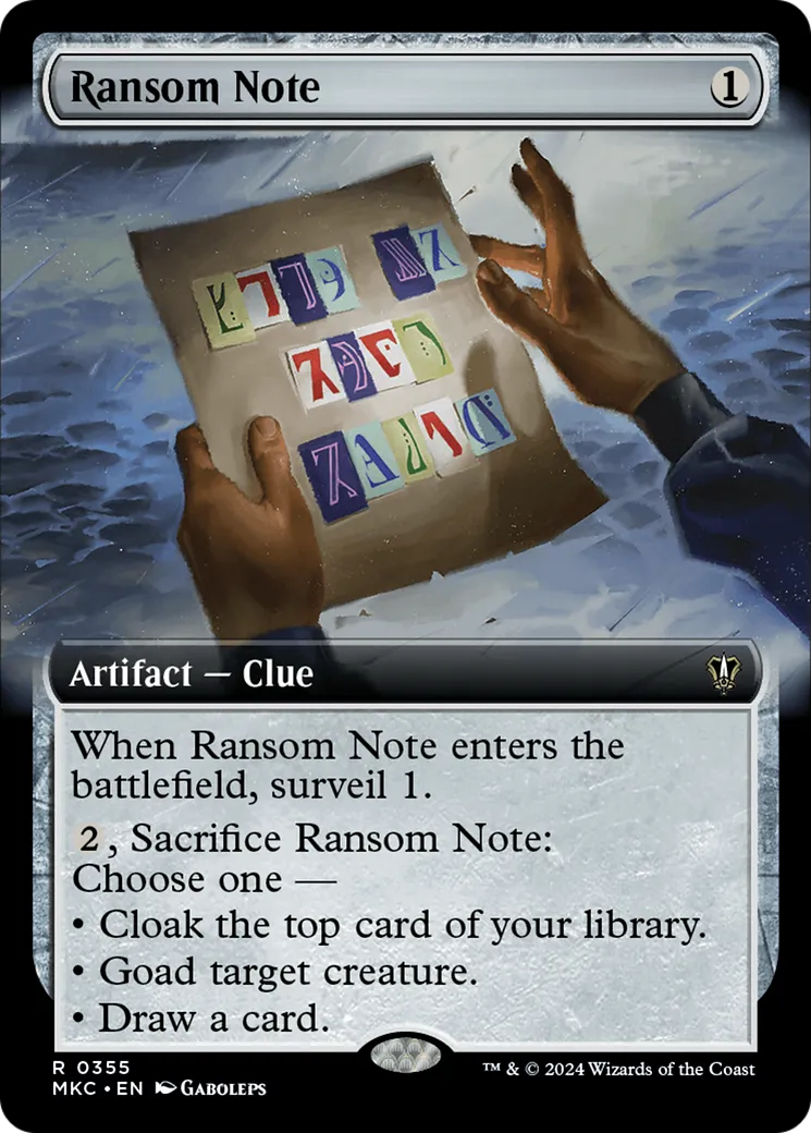 Ransom Note — Murders at Karlov Manor Commander — Magic: The Gathering