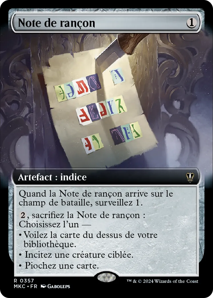 Note de rançon — Murders at Karlov Manor Commander — Magic: The Gathering