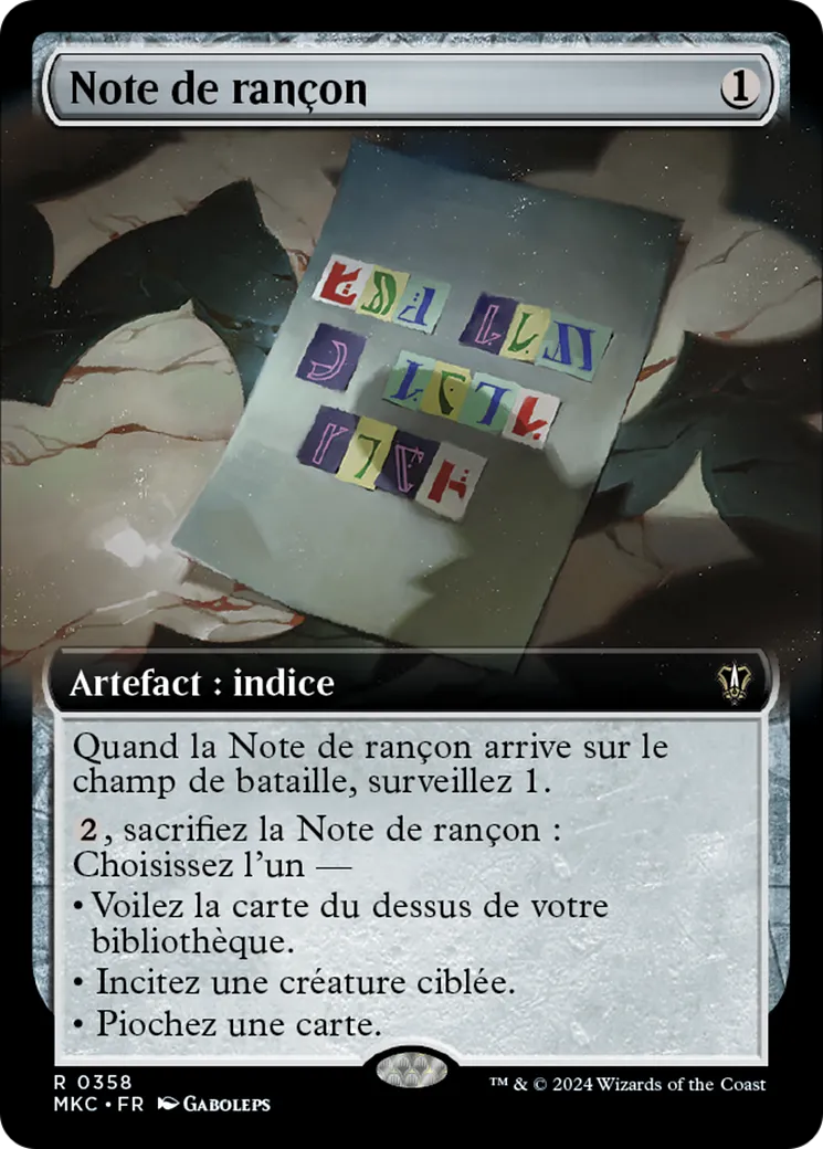 Note de rançon — Murders at Karlov Manor Commander — Magic: The Gathering