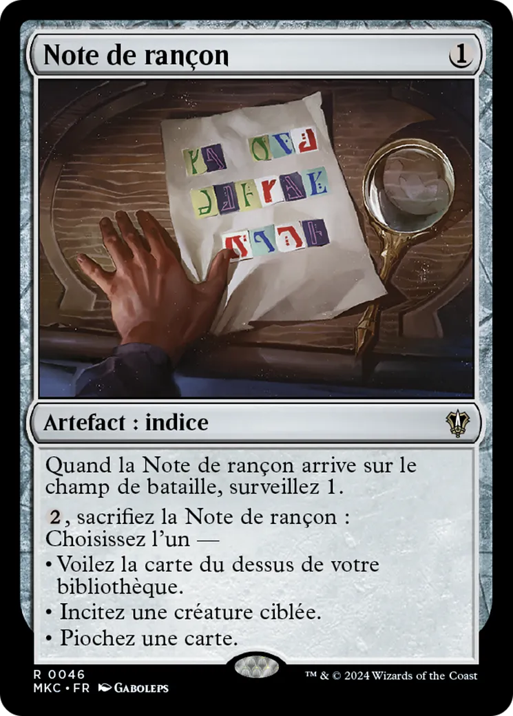 Note de rançon — Murders at Karlov Manor Commander — Magic: The Gathering