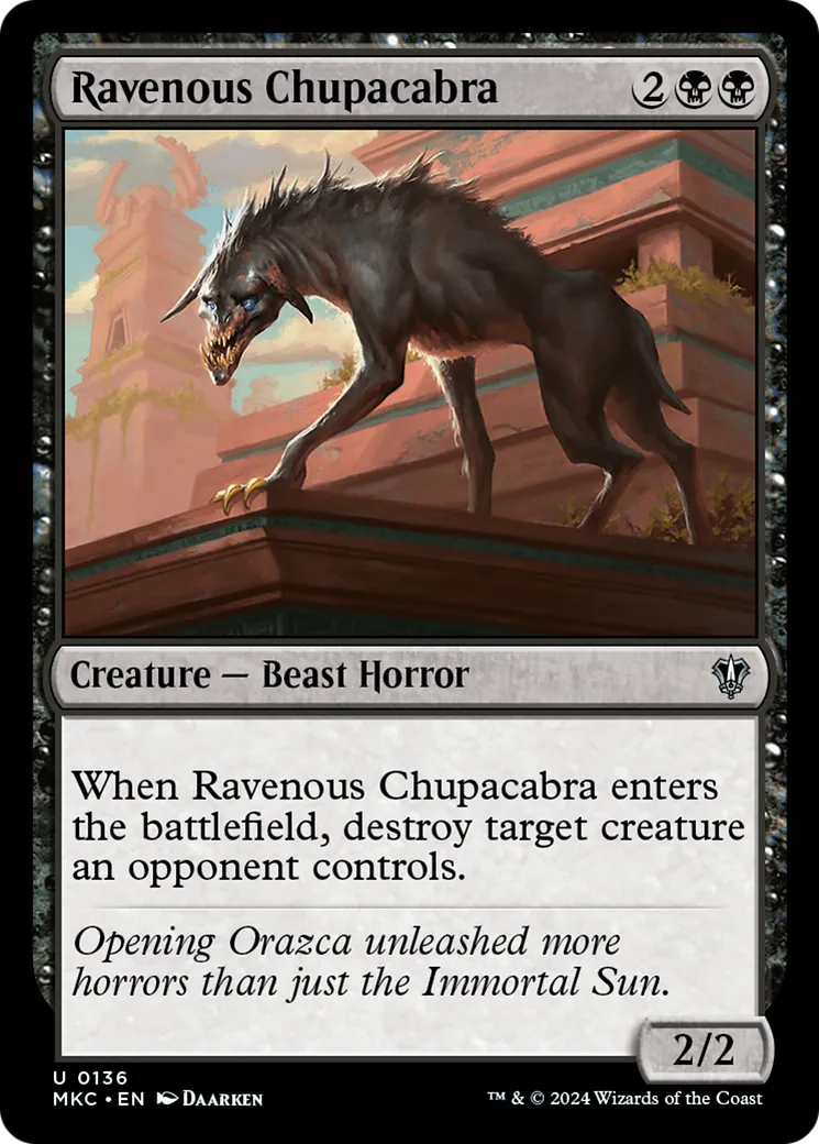 Ravenous Chupacabra — Murders at Karlov Manor Commander — Magic: The Gathering