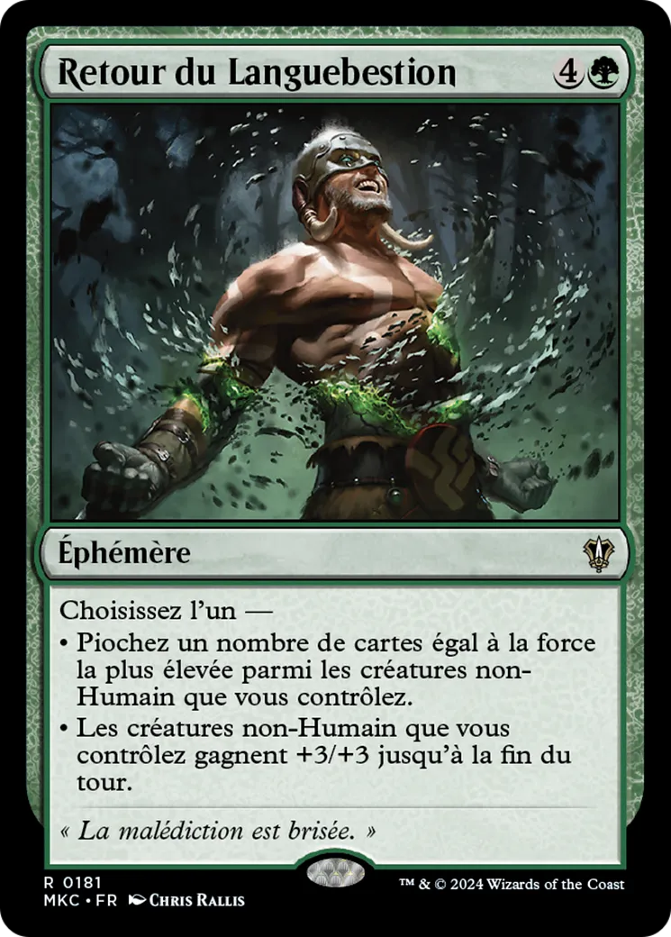 Retour du Languebestion — Murders at Karlov Manor Commander — Magic: The Gathering