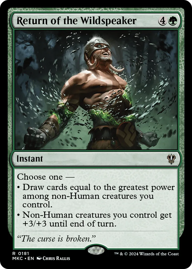 Return of the Wildspeaker — Murders at Karlov Manor Commander — Magic: The Gathering