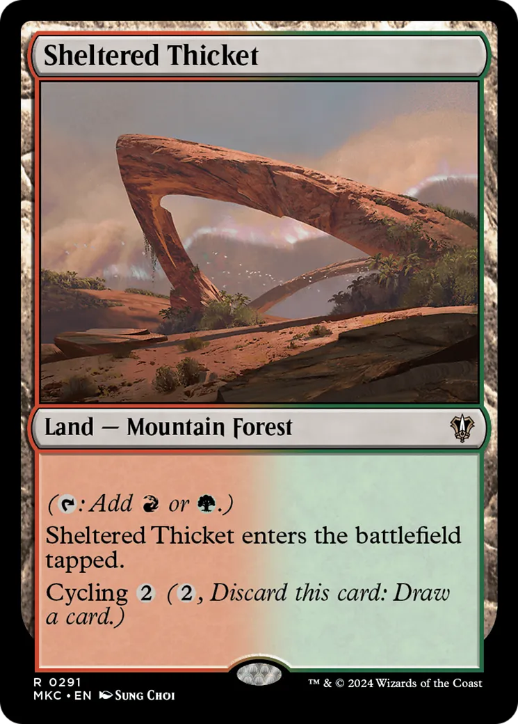 Sheltered Thicket — Murders at Karlov Manor Commander — Magic: The Gathering