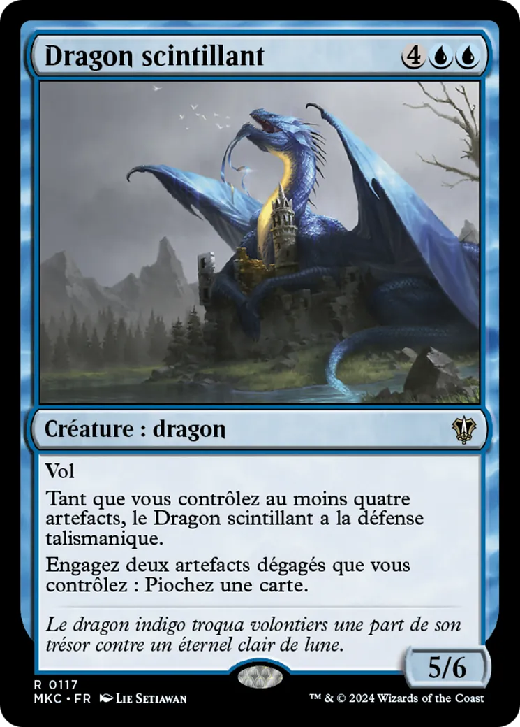 Dragon scintillant — Murders at Karlov Manor Commander — Magic: The Gathering