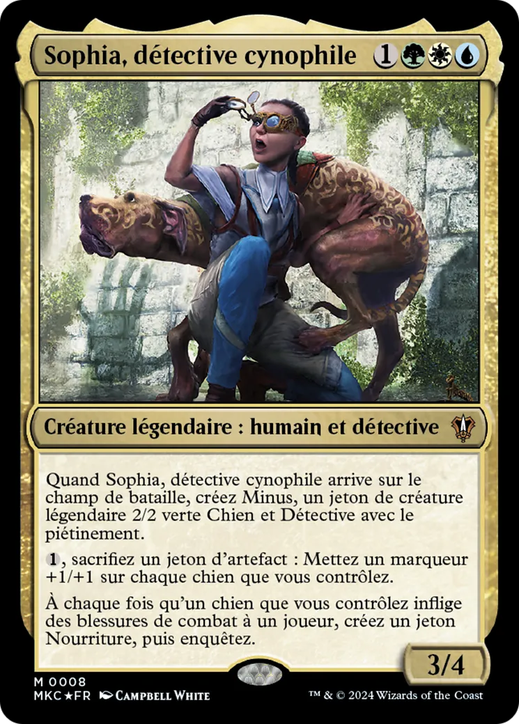 Sophia, détective cynophile — Murders at Karlov Manor Commander — Magic: The Gathering
