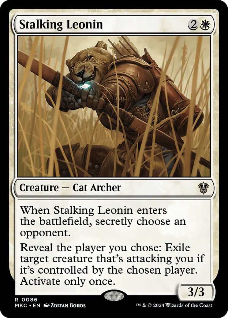 Stalking Leonin — Murders at Karlov Manor Commander — Magic: The Gathering