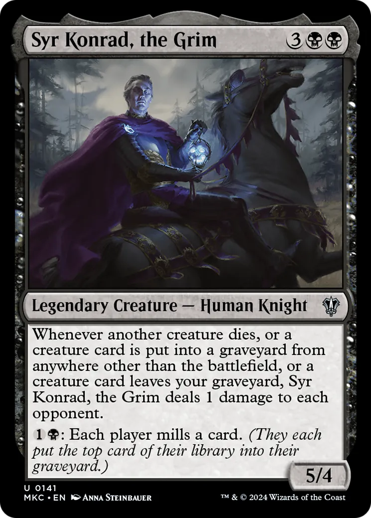 Syr Konrad, the Grim — Murders at Karlov Manor Commander — Magic: The Gathering