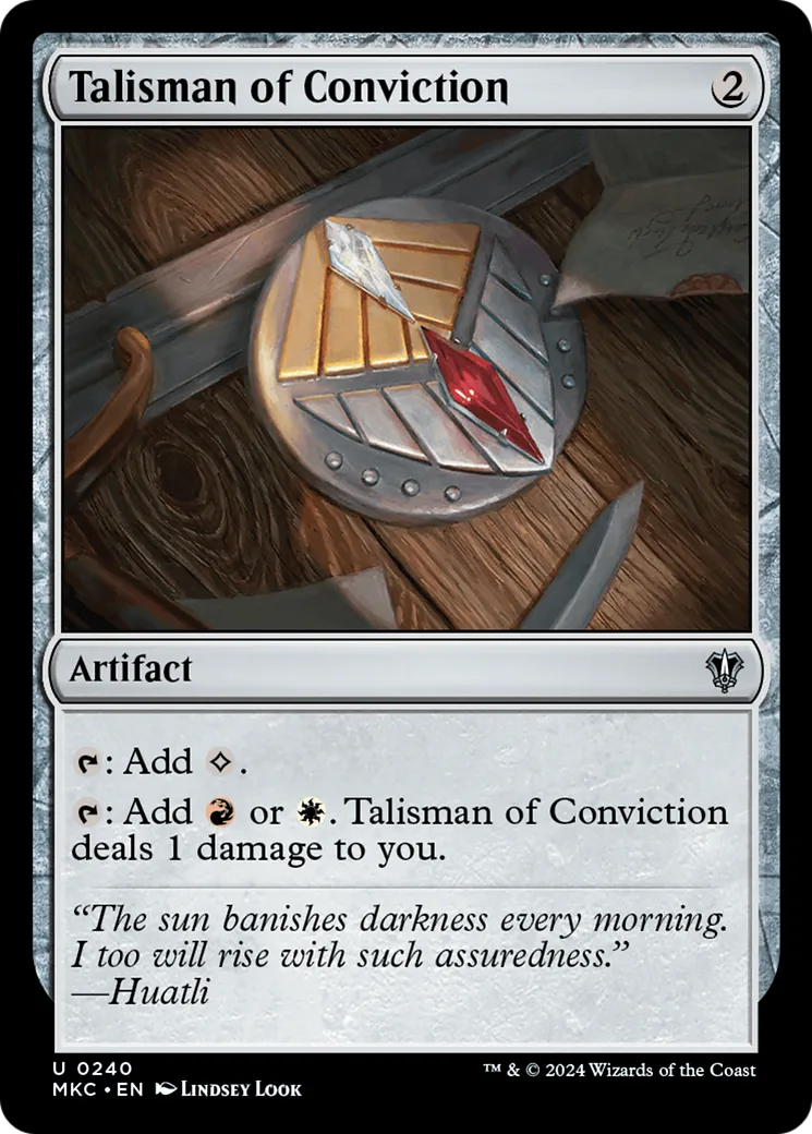 Talisman of Conviction — Murders at Karlov Manor Commander — Magic: The Gathering