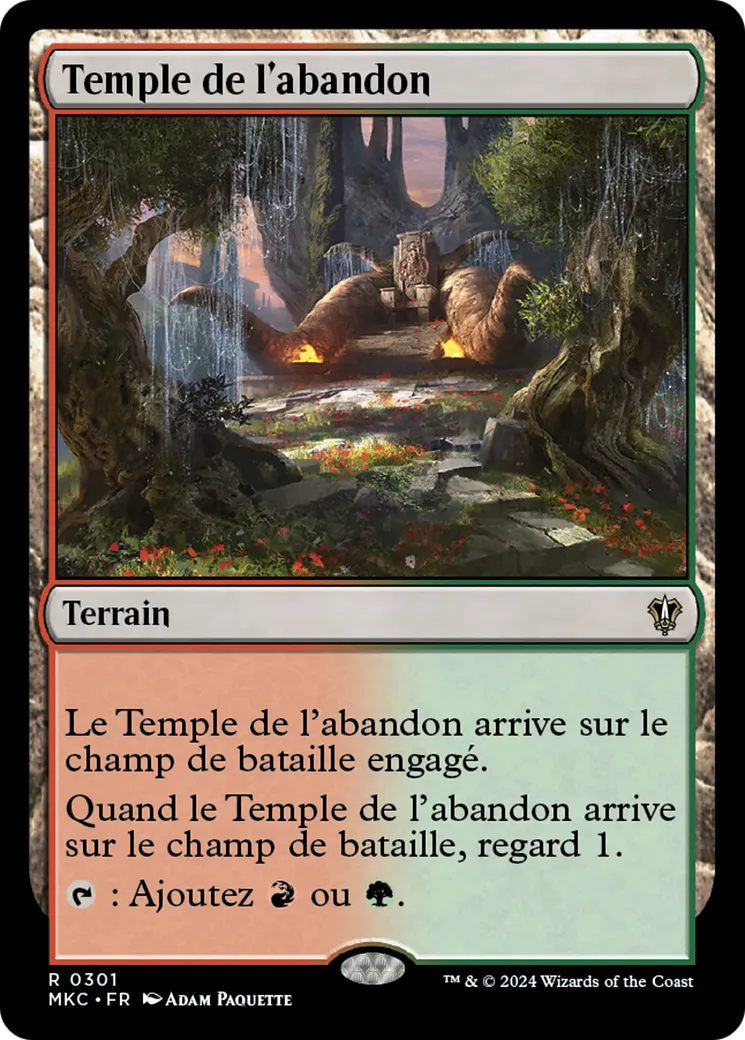 Temple de l'abandon — Murders at Karlov Manor Commander — Magic: The Gathering