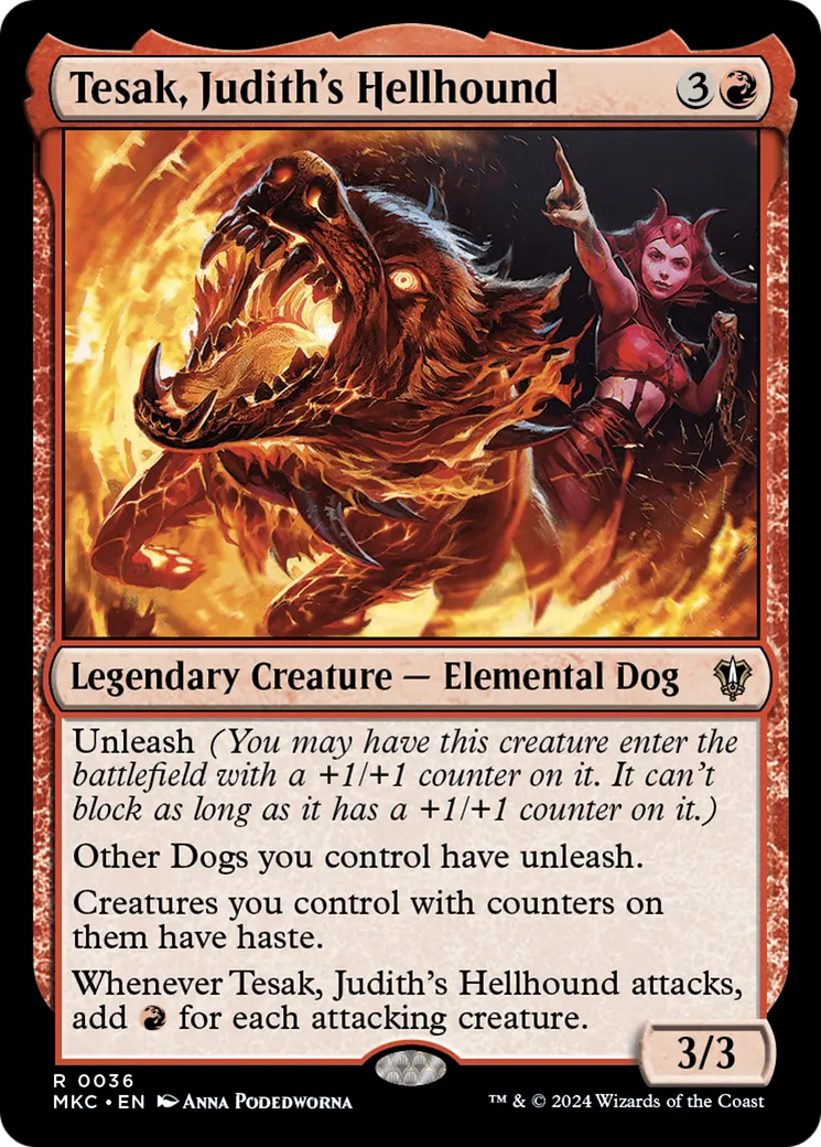 Tesak, Judith's Hellhound — Murders at Karlov Manor Commander — Magic: The Gathering