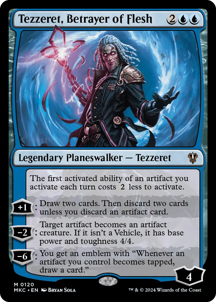 Tezzeret, Betrayer of Flesh — Murders at Karlov Manor Commander — Magic: The Gathering