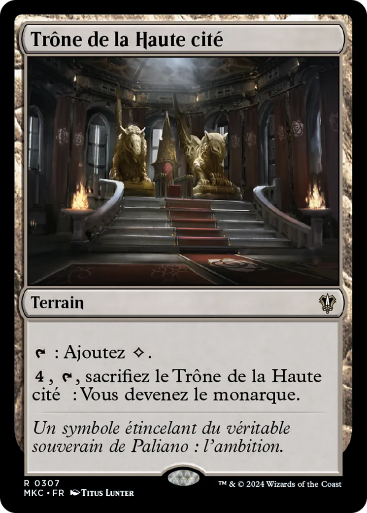 Trône de la Cité Haute — Murders at Karlov Manor Commander — Magic: The Gathering