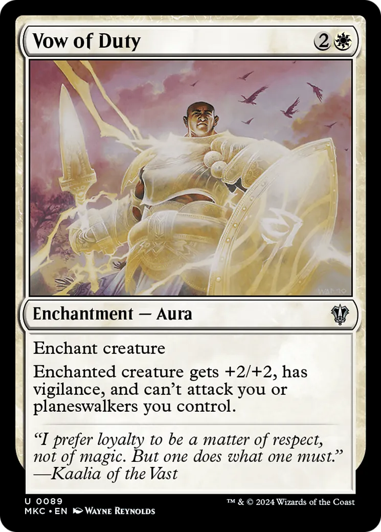 Vow of Duty — Murders at Karlov Manor Commander — Magic: The Gathering