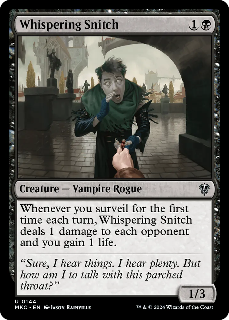 Whispering Snitch — Murders at Karlov Manor Commander — Magic: The Gathering