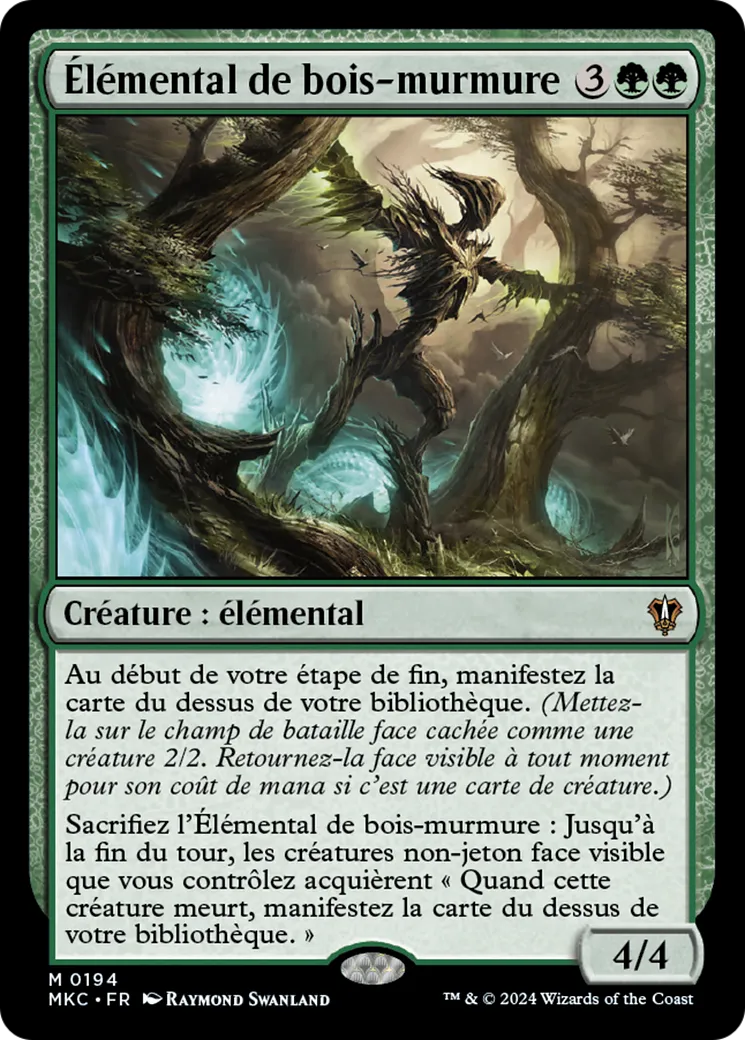Élémental de bois-murmure — Murders at Karlov Manor Commander — Magic: The Gathering