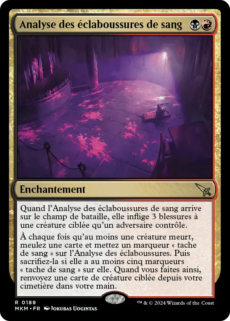 Analyse des éclaboussures de sang — Murders at Karlov Manor — Magic: The Gathering