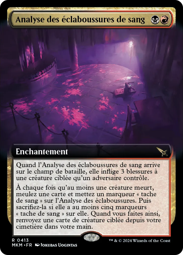 Analyse des éclaboussures de sang — Murders at Karlov Manor — Magic: The Gathering