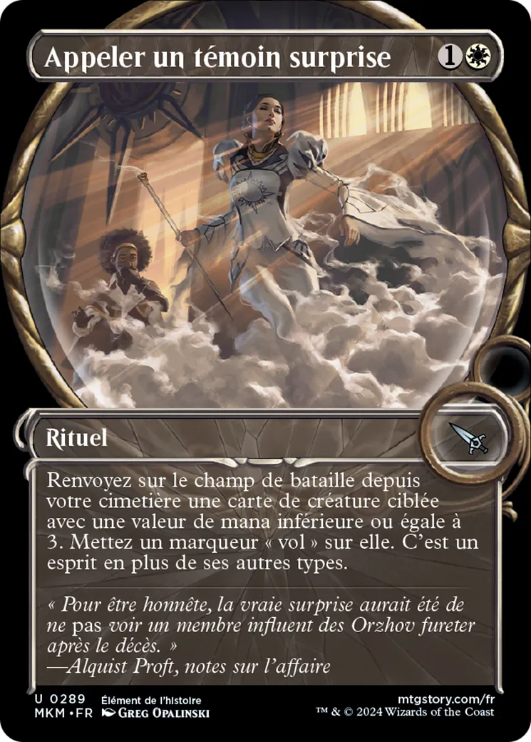 Appeler un témoin surprise — Murders at Karlov Manor — Magic: The Gathering