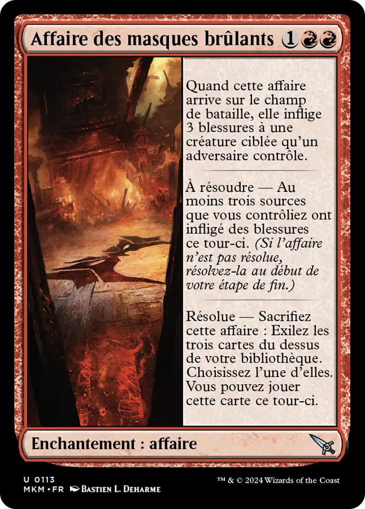 Affaire des masques brûlants — Murders at Karlov Manor — Magic: The Gathering