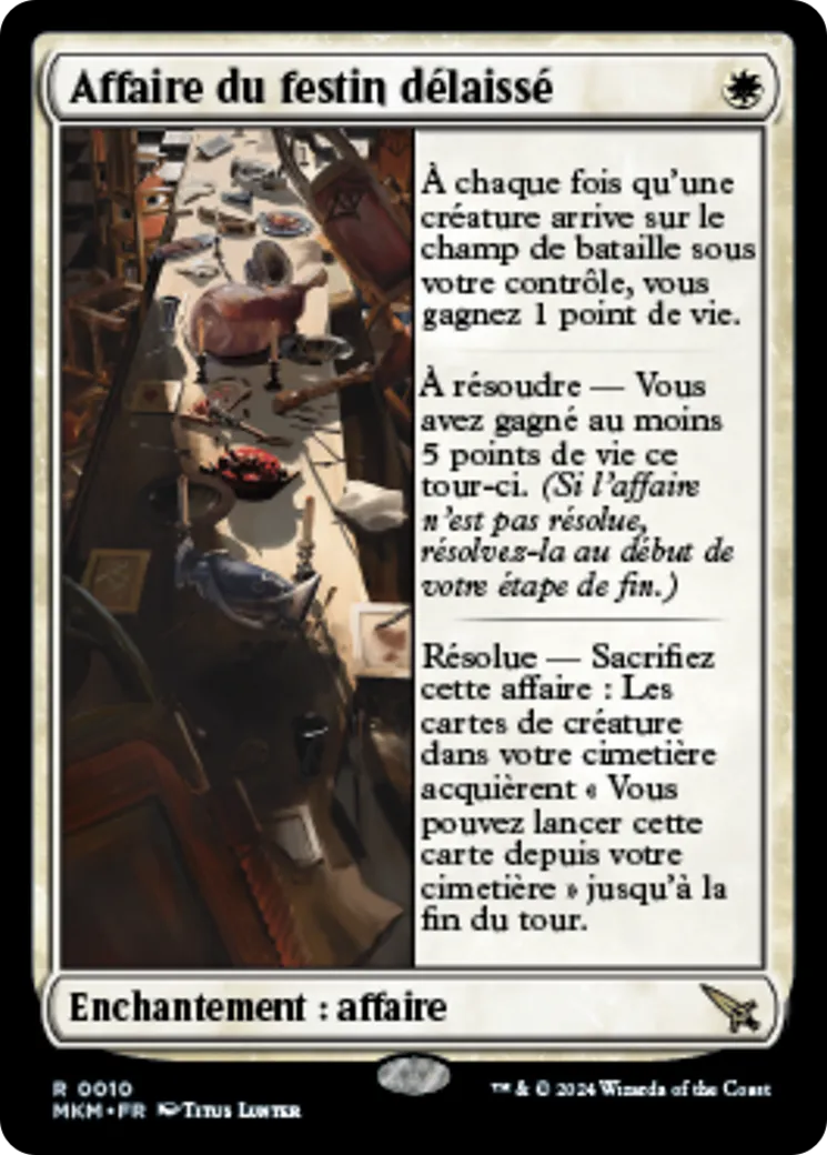 Affaire du festin délaissé — Murders at Karlov Manor — Magic: The Gathering