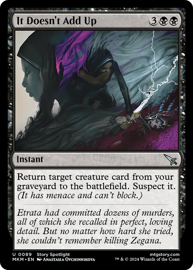 It Doesn't Add Up — Murders at Karlov Manor — Magic: The Gathering
