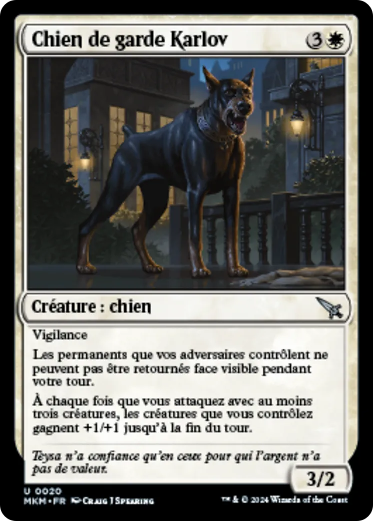 Chien de garde Karlov — Murders at Karlov Manor — Magic: The Gathering