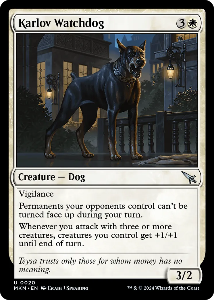 Chien de garde Karlov — Murders at Karlov Manor — Magic: The Gathering