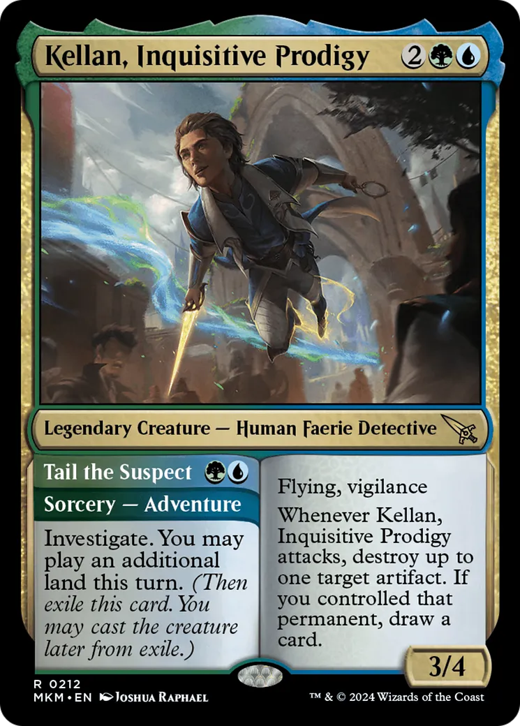 Kellan, Inquisitive Prodigy // Tail the Suspect — Murders at Karlov Manor — Magic: The Gathering