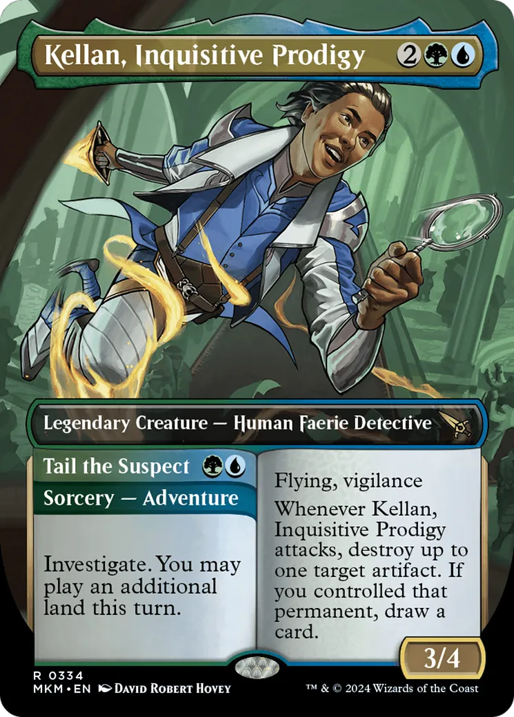 Kellan, Inquisitive Prodigy // Tail the Suspect — Murders at Karlov Manor — Magic: The Gathering