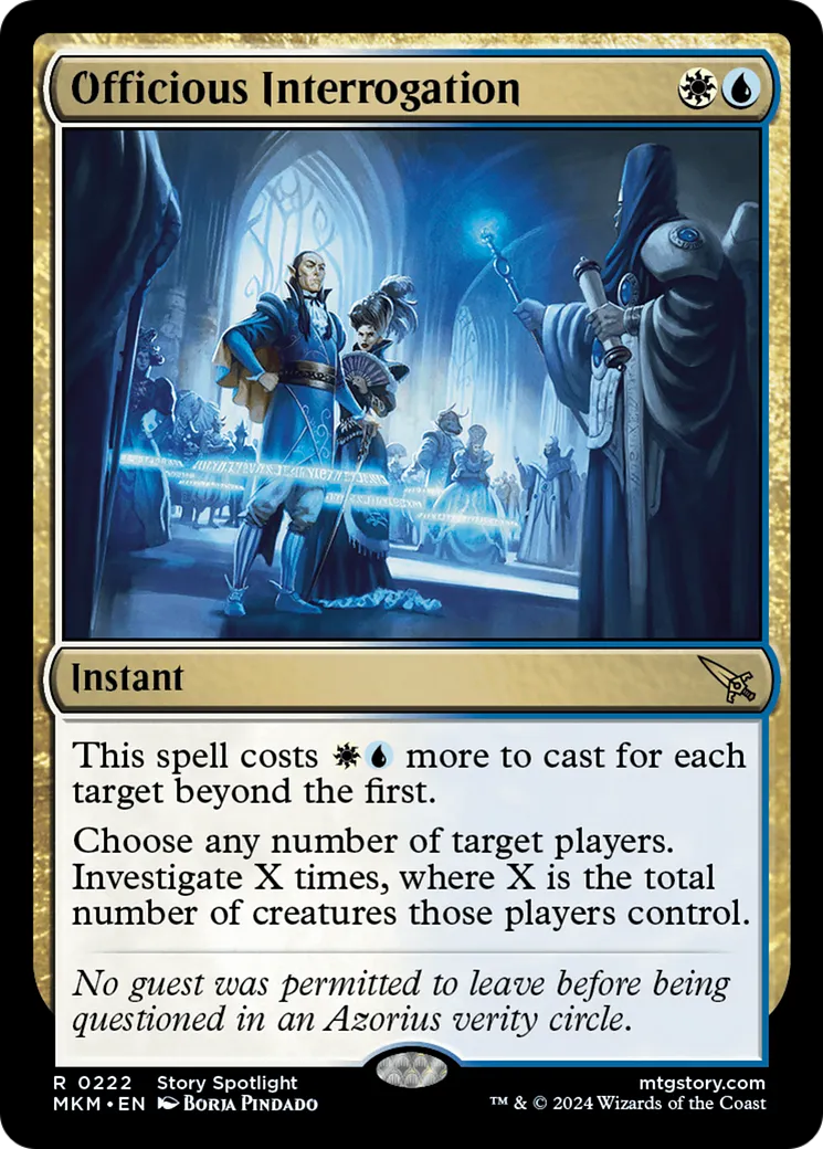 Officious Interrogation — Murders at Karlov Manor — Magic: The Gathering