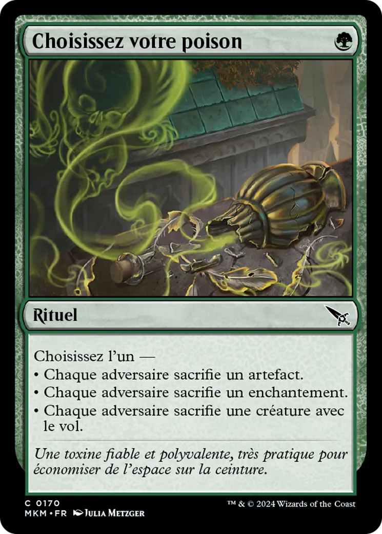 Choisissez votre poison — Murders at Karlov Manor — Magic: The Gathering